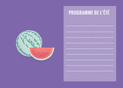 Programme d'été frais avec pastèques colorées
